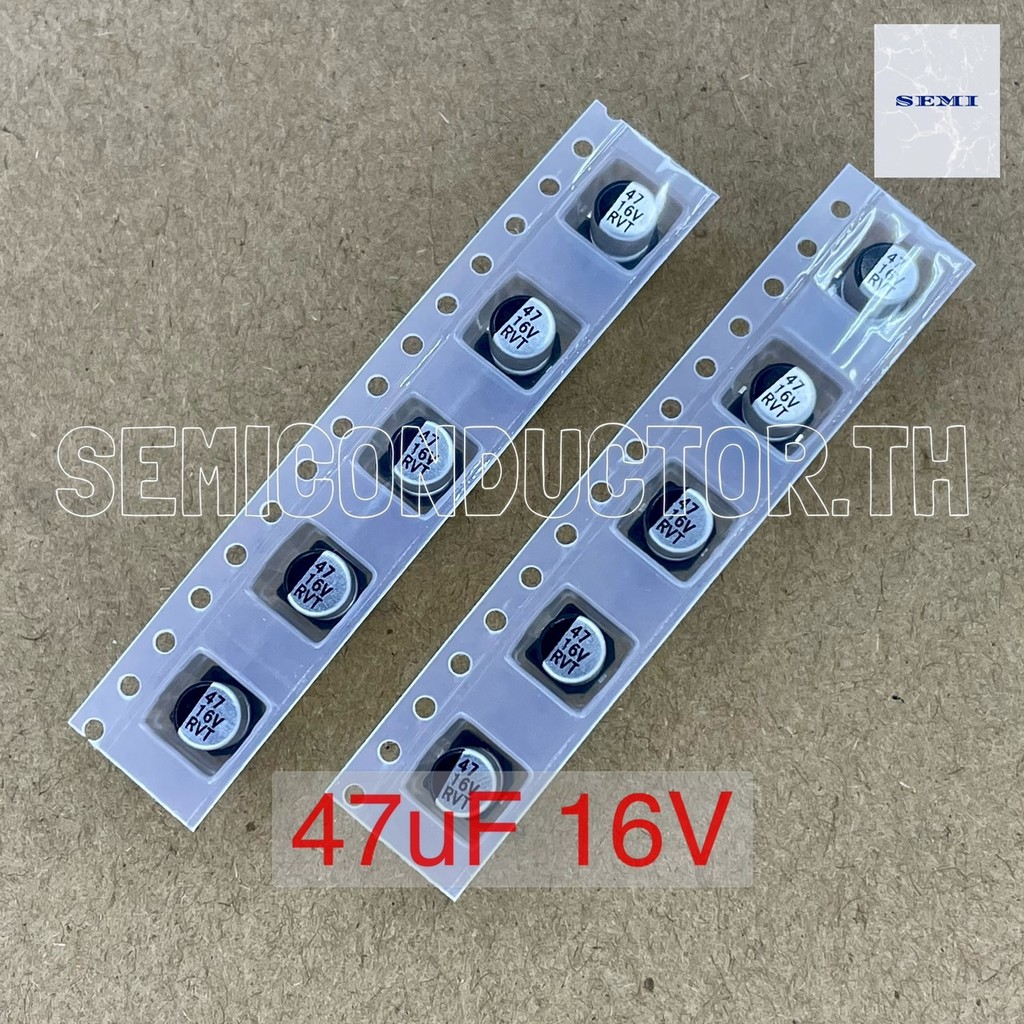 10ตัว C 47uF 16V 35V 50V VT UT RVT SMD Electrolytic Capacitor ตัวเก็บประจุ