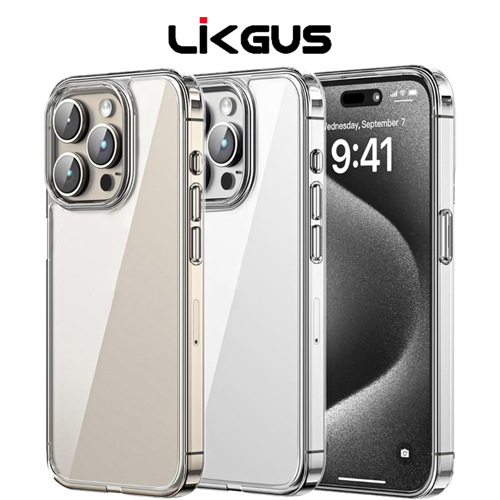 LIKGUS เคส สำหรับ ไอโฟน iPhone 16 16Pro 16Plus 16Promax 15/14/13/12/11 ProMax Pro Plus ไม่ดันฟิล์ม หนา 2.0mm 047