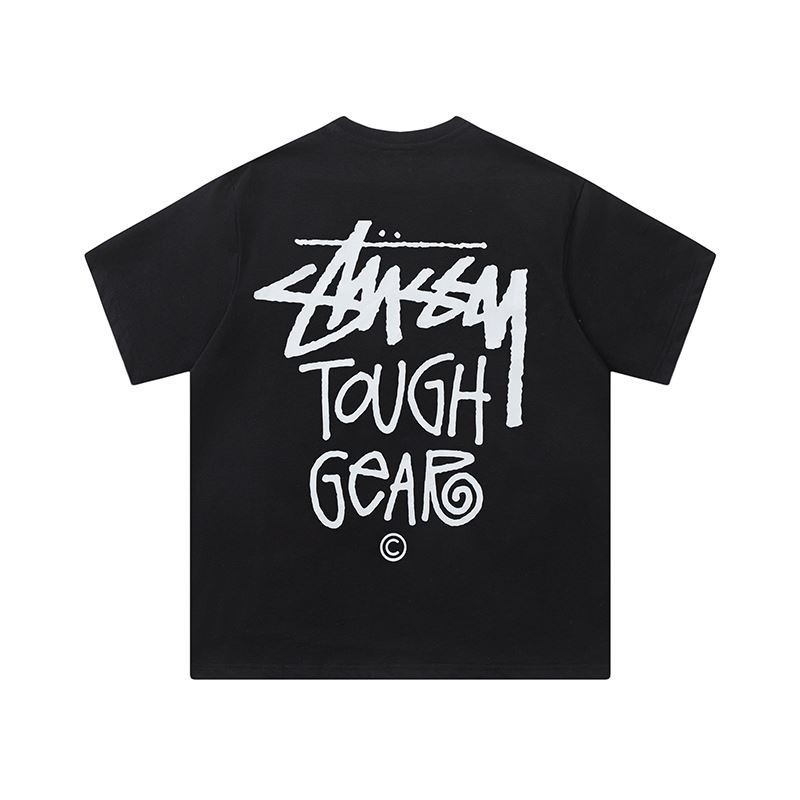 #T8 ด้านหน้าและด้านหลังโมโนโครมที่เขียนด้วยลายมือพิมพ์ตัวอักษรคู่เกาหลีขนาดบวกผ้าฝ้าย สตรีทแวร์ คอกลมยอดนิยมกราฟิกทีวินเทจ ไม่จํากัดเพศ เสื้อยืดส