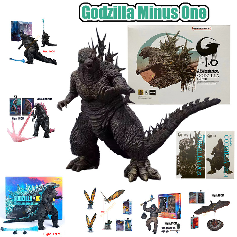 2024 SHM Godzilla Minus One Action Figure Mothra Rodan King Kong Articulado รุ่นสะสม