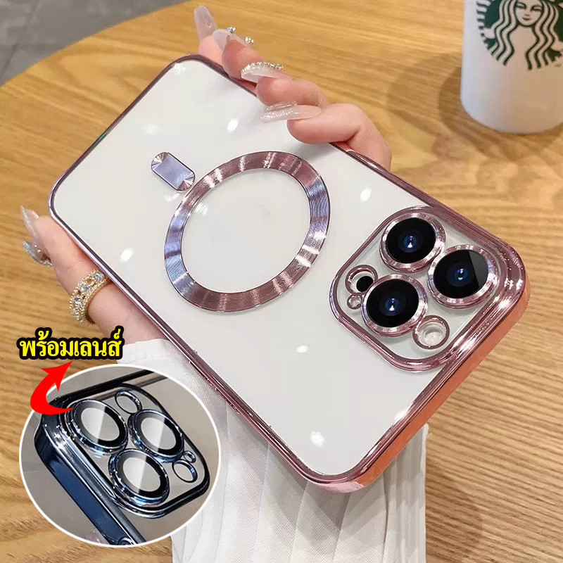 ตรงรุ่น เคส ชาร์จไร้สาย สำหรับ iPHONE 16 16Pro 16Plus 16Promax 11 12 13 14 15 Pro Plus Max 16PM เคสหรู 006