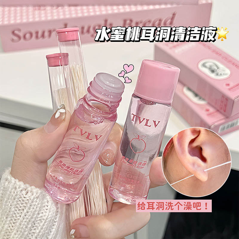 Tvlv Peach Ear Cleaner Mild Hydrating Ear Piercing Cleaner สายหู Peach Care Liquid
