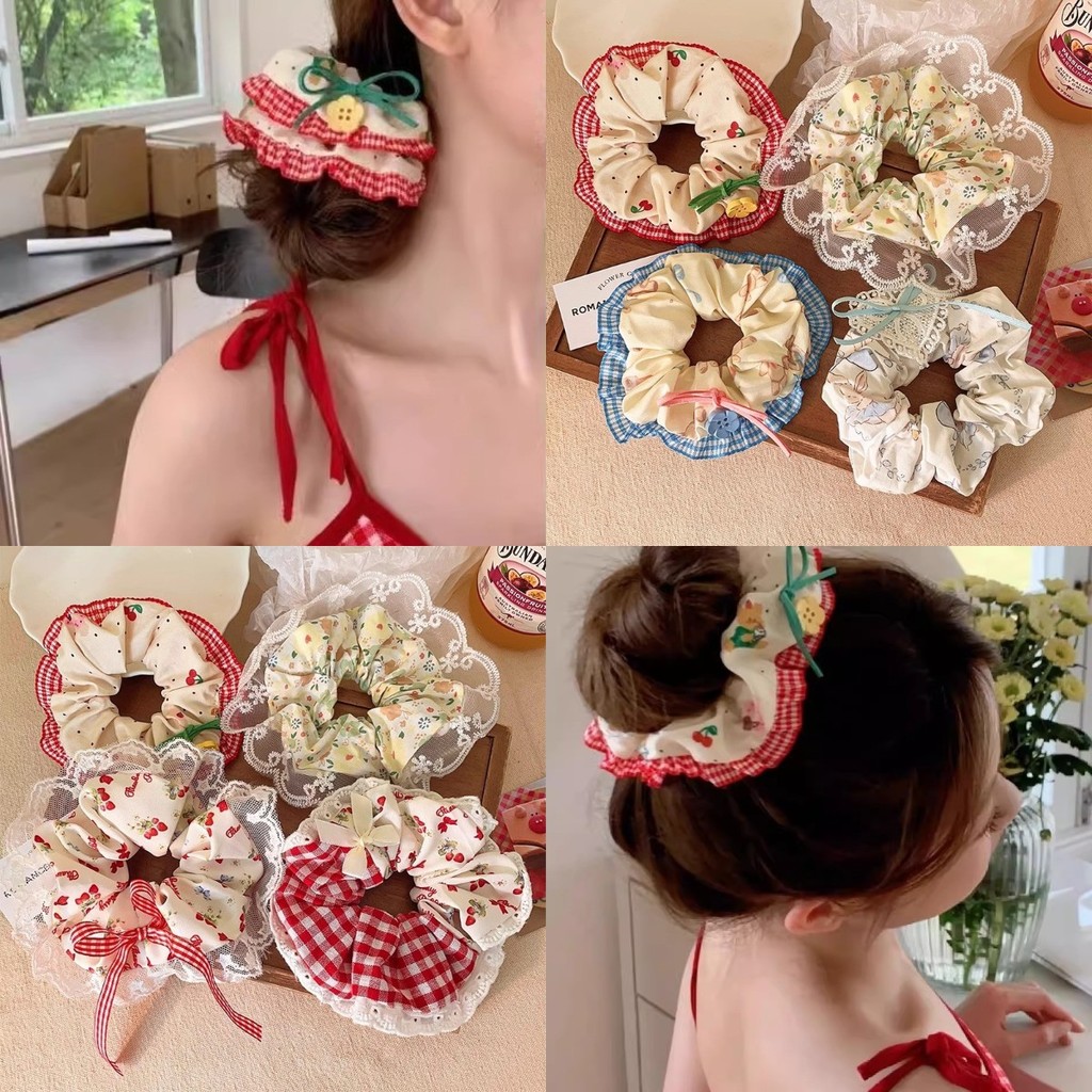 ใหม่ ยางรัดผมหางม้า ขนาดใหญ่ สีสันสดใส สําหรับเด็กผู้หญิง