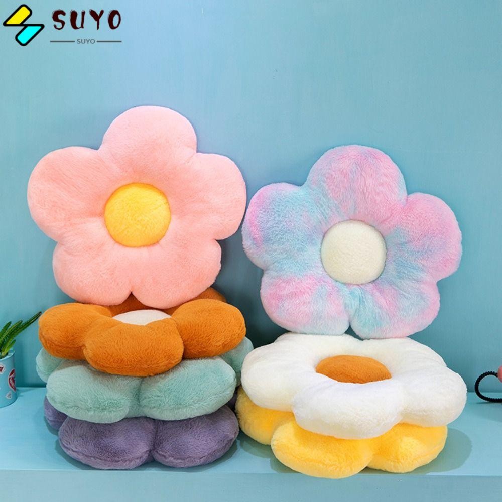 ซูโย หมอนเบาะ,หน้าผ้าฝ้ายตุ๊กตา9สีเดซี่ดอกไม้หมอน,ตกแต่งห้องสํานักงาน35เซนติเมตรดอกทานตะวันรูปร่างหมอนเดินทาง