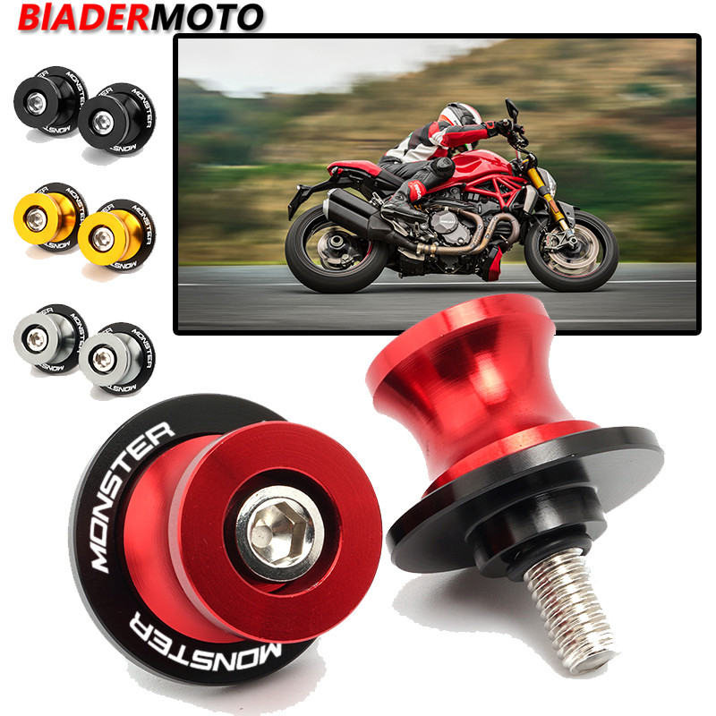 YSwingarm Spools For DUCATI Monster 696 796 821 1200 S2R 800 Monster796 Parts Motorcycle Slider Stan