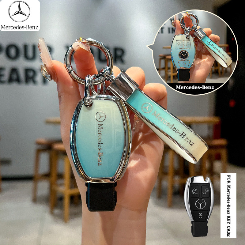 Mercedes-benz 3 ปุ่มรถ Remote Key สําหรับ Mercedes-Benz ACES GLA GLB GLC GLE GLS G AMG รถ TPU ฝาครอบกุญแจรีโมทกรณีปลอก