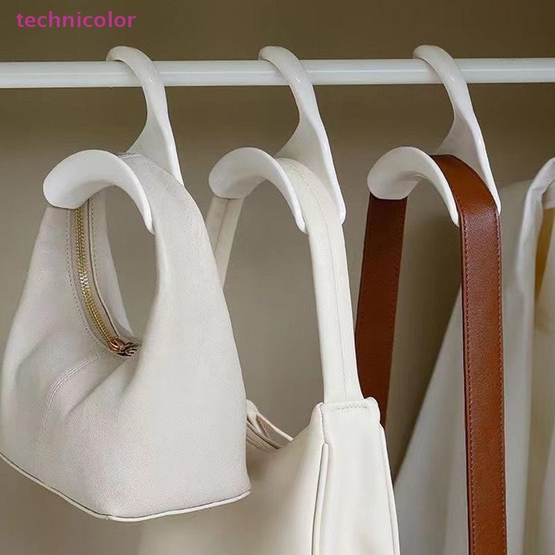 [สีเทคโนโลยี] ทนทานชั้นวางกระเป๋าผู้ถือบ้านตู้เสื้อผ้าหมวกผ้าไหมผ้าพันคอผ้าคลุมไหล่กระเป๋ากระเป๋าถือการจัดเก็บโค้งแขวนตะขอหุ้นใ