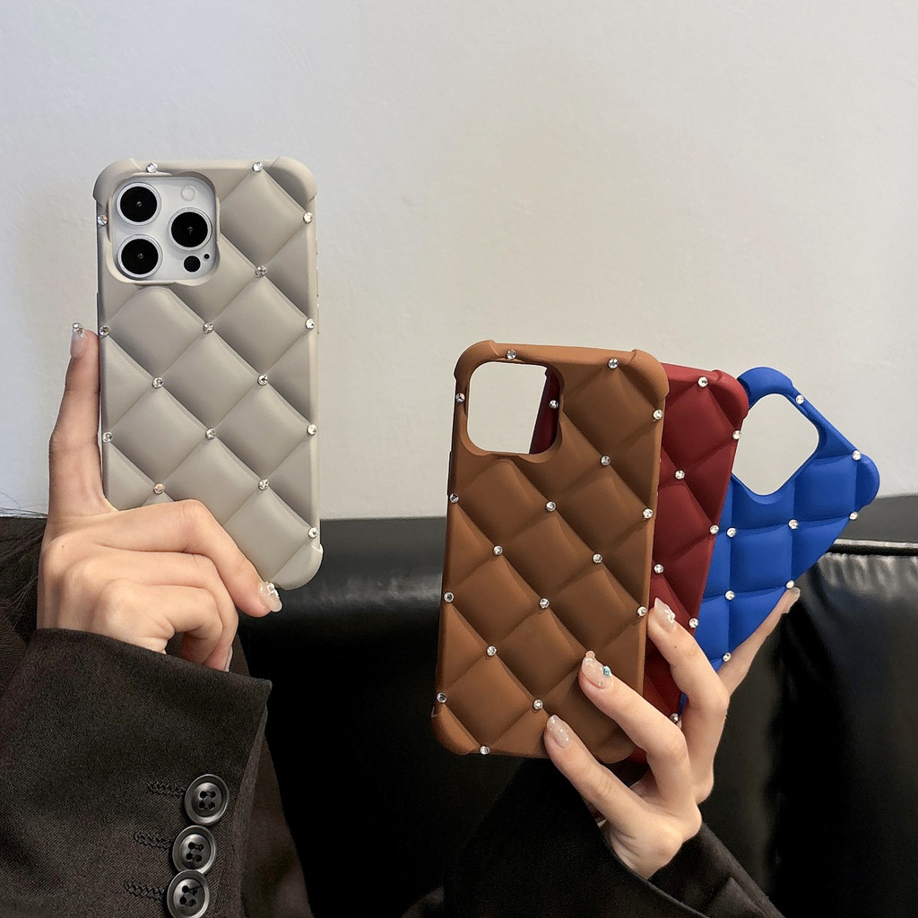 DIY เพชรเพชรเพชรขัดคลุมทั้งหมดนุ่มกรณีสไตล์เคสโทรศัพท์สําหรับ iphone 17 16promax 15 14 13 12 11promax pro XsMax XR X Xs 7+ 8 PLUS 12 MINI 13 MINI เคสโทรศัพท์