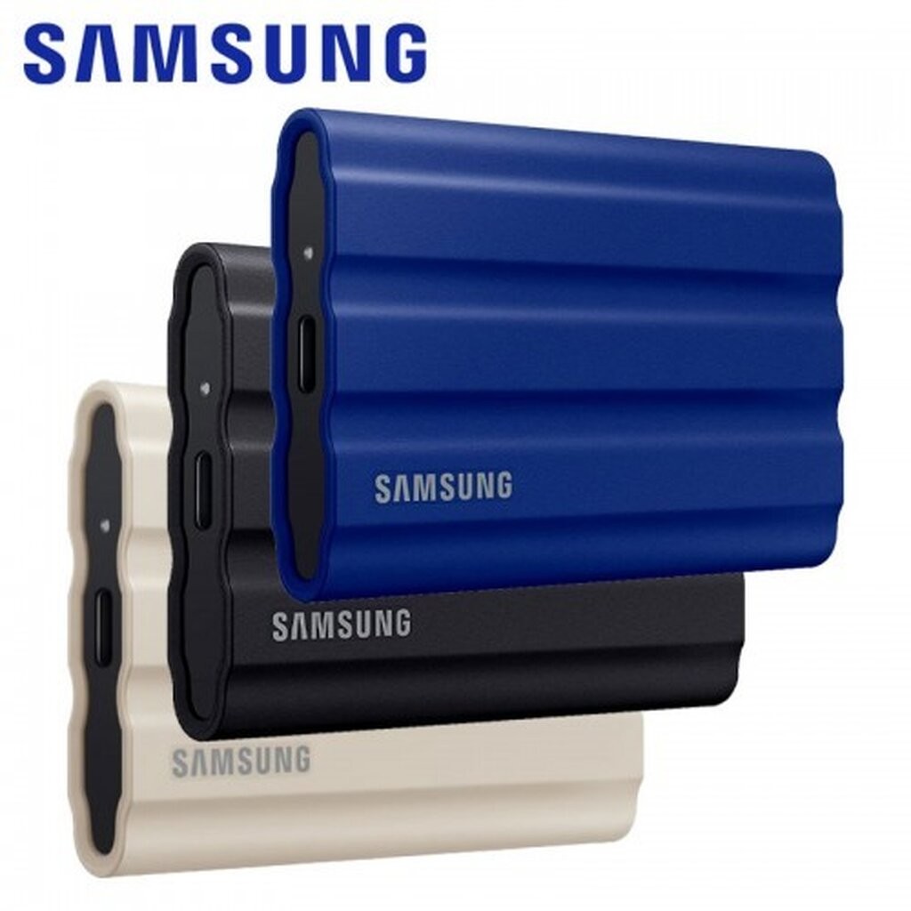 Samsung Portable SSD T7 Shield 2TB (Black,Blue,Beige) IP65 rating USB3.2 Gen2 Portable SSD