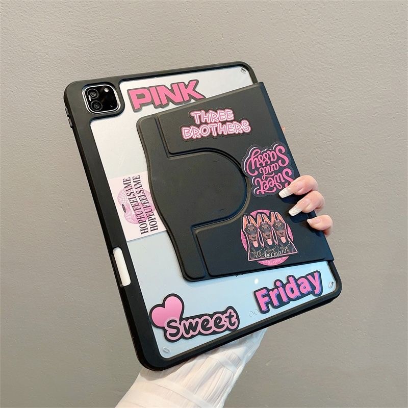เคสฝาพับ ลายการ์ตูน น่ารัก ปรับองศาได้360 องศา สำหรับ iPad 10.2 Gen7 9 8 10 เคสไอแพด Air4 5 6 10.9 Air6 มีช่องใส่ปากกา