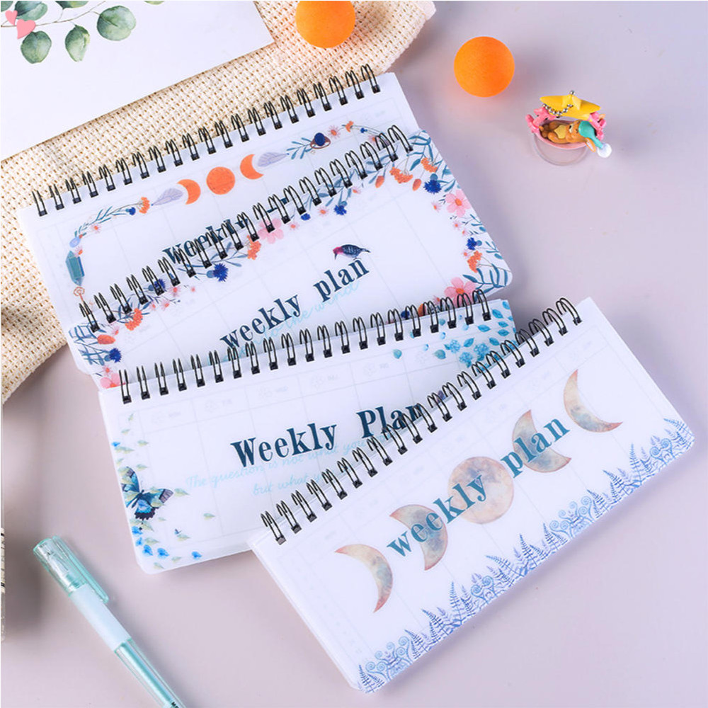50 แผ่น Weekly Scheduler - Wirebound Undated Weekly Planner Pad Scheduler