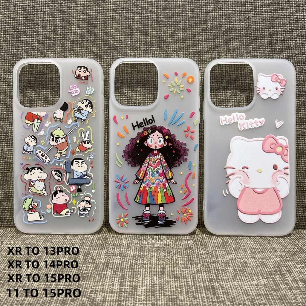 Tpu กล้องขนาดใหญ่เคสโทรศัพท์สําหรับ XR ถึง 14pro Diy กรณี XR เช่น 13 pro XR ถึง 15PRO XR ถึง 16PRO 11 ถึง 15PRO ป้องกันกรณีปกหลัง