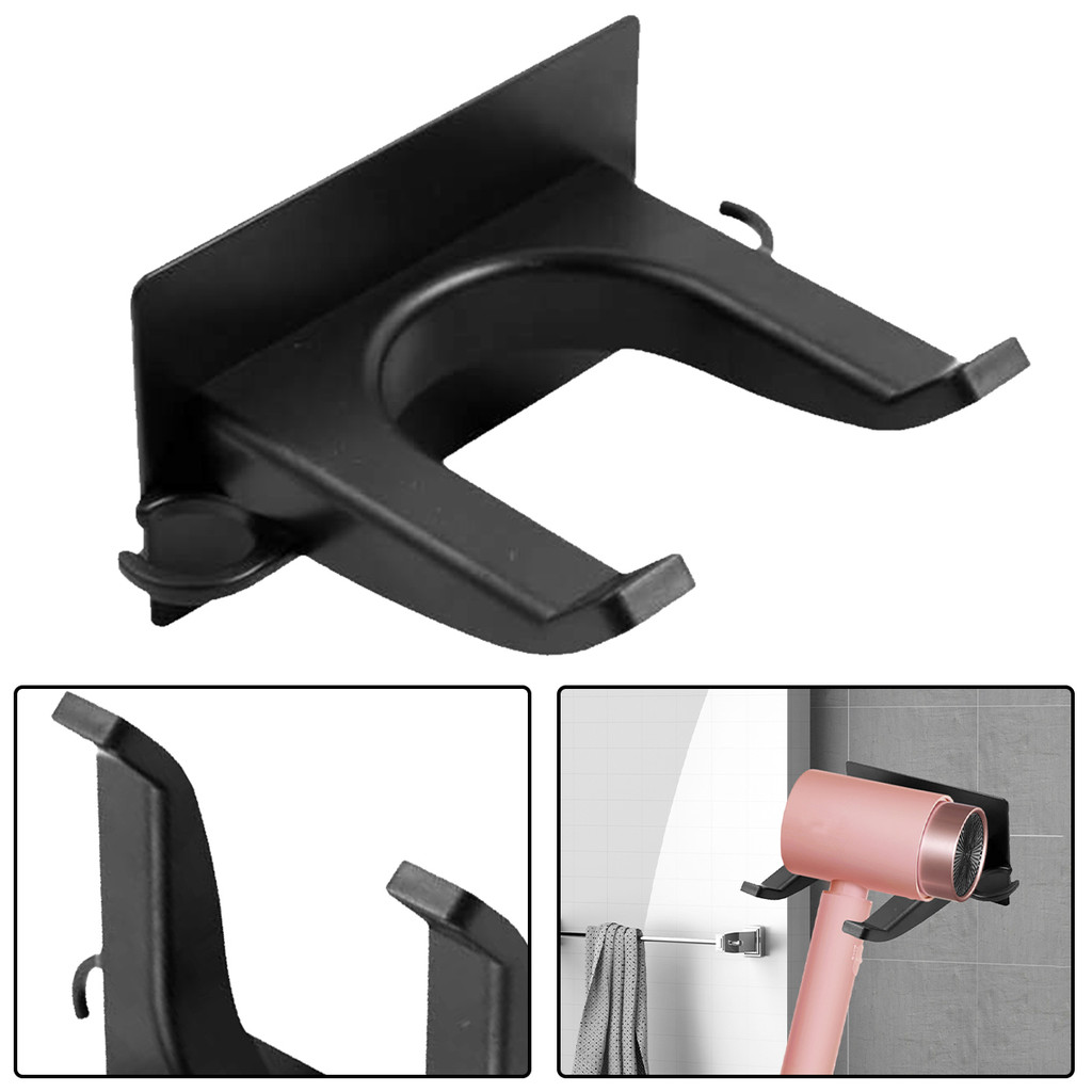 1 PC Creative ผู้ถือเครื่องเป่าผมพลาสติกติดผนัง Punch-ฟรี Self-กาว Organizer ชั้นวาง Home Rack Organization อุปกรณ์เสริมชั้นวาง