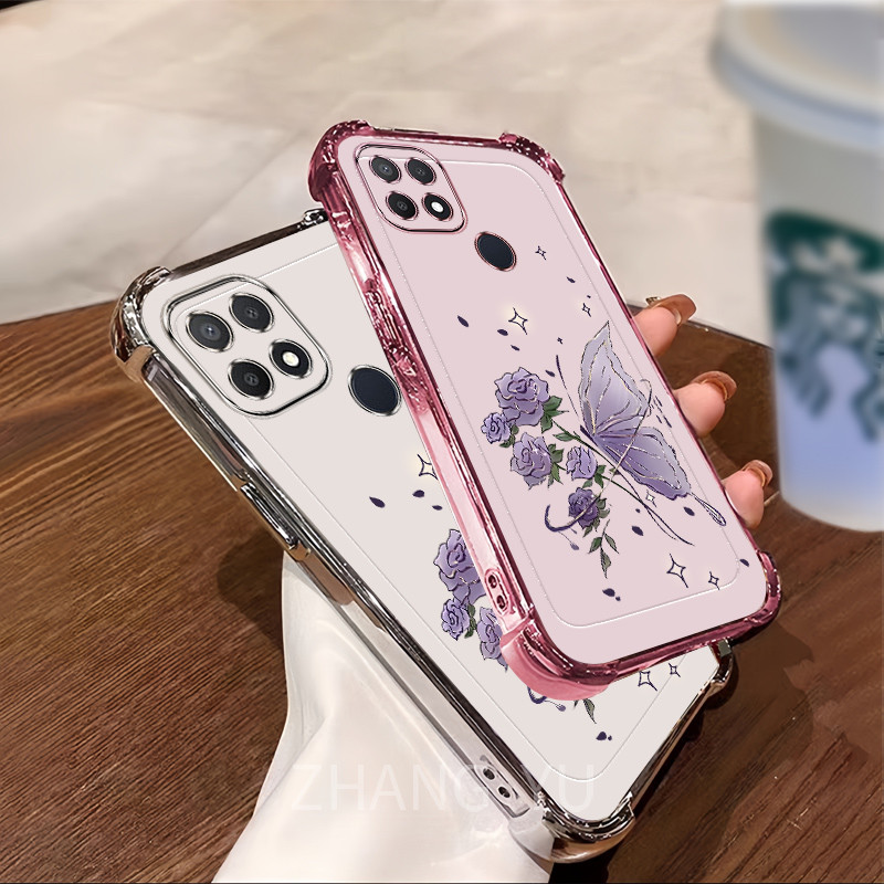 เคส OPPO A15 A15S A35 เคสโทรศัพท์ซิลิโคน ป้องกันสี่มุม CHD