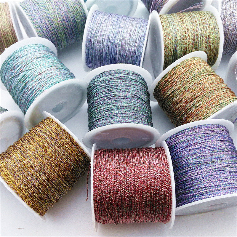 DRJ Segment สีสันสดใสสำหรับงานปักและหัตถกรรม ด้าย.Hand-Knitted 6-เส้น เหมาะสำหรับทำพวงกุญแจ สร้อยข้อ
