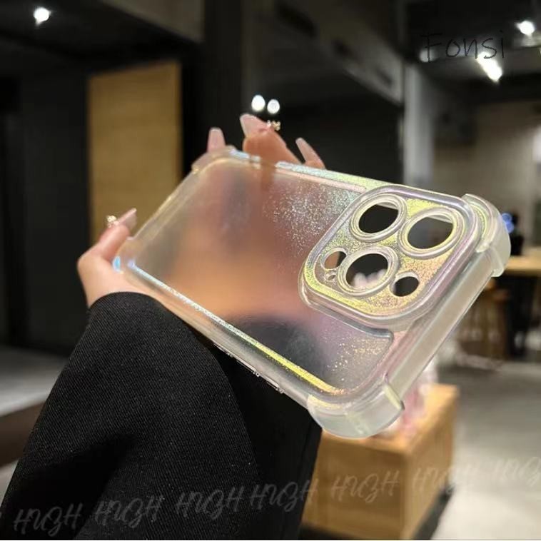 หรูหรา มีน้ําค้างแข็ง สีสันสี่มุมป้องกันเคสโทรศัพท์สําหรับ ไอโฟน 16 15 14 มือโปร สูงสุด 13 12 11 มือโปร สูงสุด บวก ปลอกอะคริลิรวมทุกอย่างเลนส์กล้องกันกระแทกฮาร์ดปกหลัง