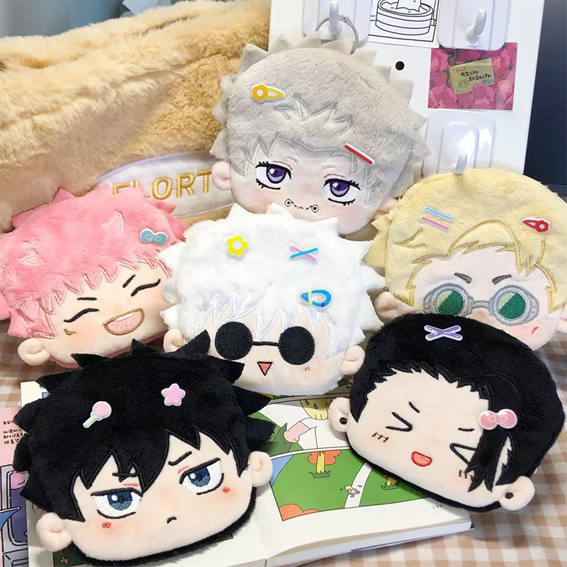 Jujutsu Kaisen Gojo Satoru กระเป๋าใส่เหรียญตุ๊กตาตุ๊กตาของเล่นภาพเคลื่อนไหวอุปกรณ์ต่อพ่วงกระเป๋าจี้ตกแต่ง
