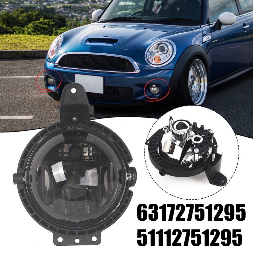 สีดํารมควันเลนส์ด้านหน้าหมอก DRL สําหรับ Mini Cooper R55 R56 R57 R58 R59