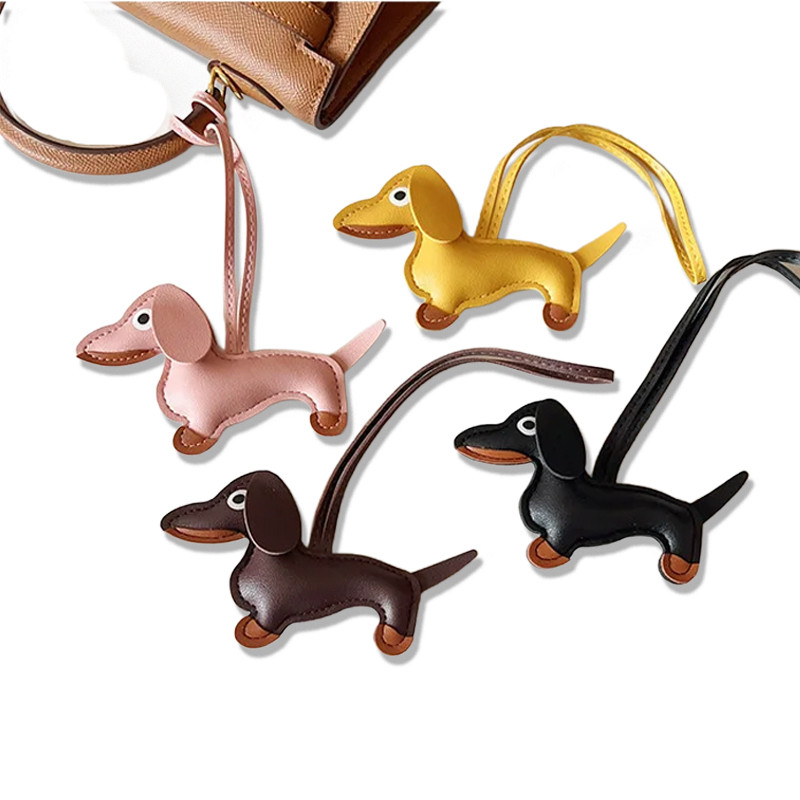 Classics Dachshund สุนัข PU หนังจี้กระเป๋า Charm Lanyard พวงกุญแจ Keycord แขวนอุปกรณ์เสริมของขวัญ