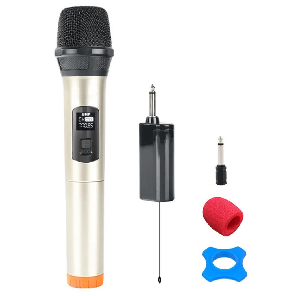 Uhf ไมโครโฟนไร้สายคู่ 2 ช่อง Professional Handheld Mic Micphone สําหรับปาร์ตี้คาราโอเกะ Professional Church แสดงการประชุม