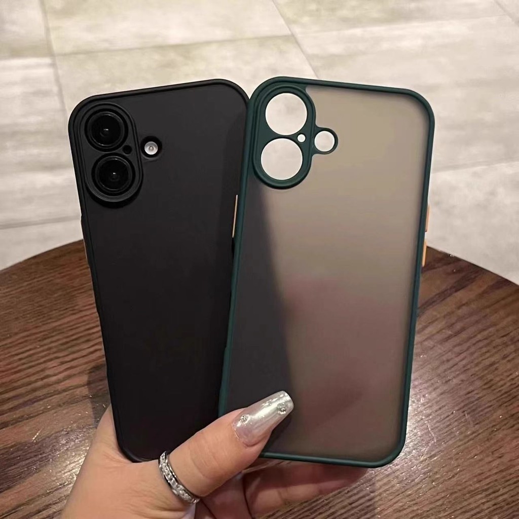 สี Frosted โปร่งใสลายนิ้วมือซิลิโคนเคสโทรศัพท์สําหรับ IPhone 16 15 14 13 12 11 Pro Max Plus X XS Max XR 7 8 Plus Matte Hard กันกระแทกปกหลัง