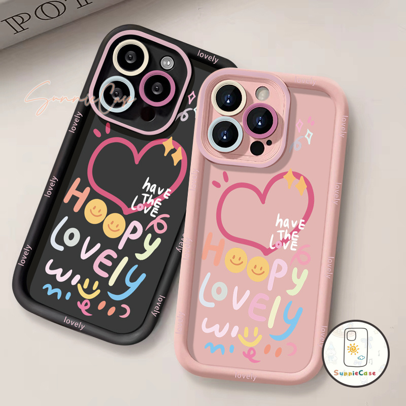 เคส Samsung A50 A04s A11A13 A03s A15 A24 A05 A04 A05s A14A32 A03 A53 A34 A54 A12 A04E ดูเดิล จดหมาย โชคดี ความรักเคส - รูปที่ 4