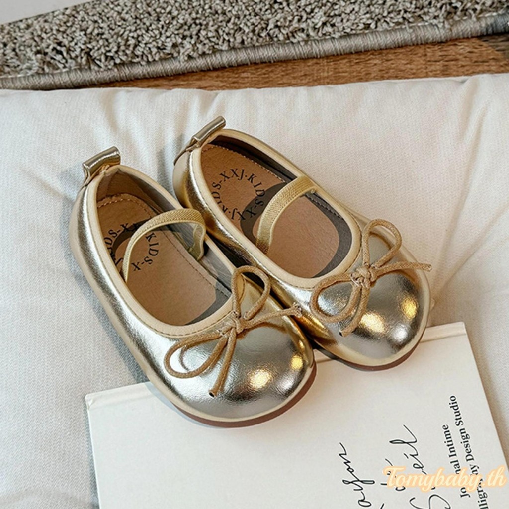 Tomybaby-รองเท้าเจ้าหญิงเด็กผู้หญิงพื้นนุ่มน่ารักโบว์แฟลตรองเท้าเดินสบายๆ - รูปที่ 2
