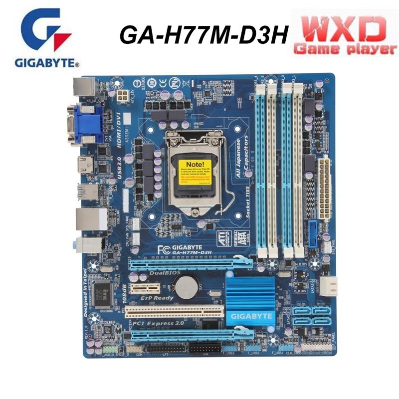 Gigabyte H77M-D3H GA- H77-DS3H Z68M-D2H P67A-D3-B3 P67-DS3-B3 DDR3 1155 พินสี่หน่วยความจําสล็อตเมนบอ