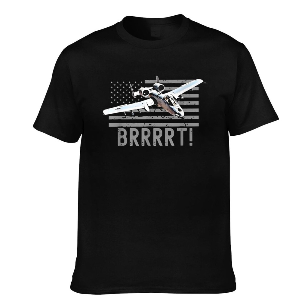 ตลก A10 Thunderbolt Warthog Brrrt Pilot Mens Custom เสื้อยืด