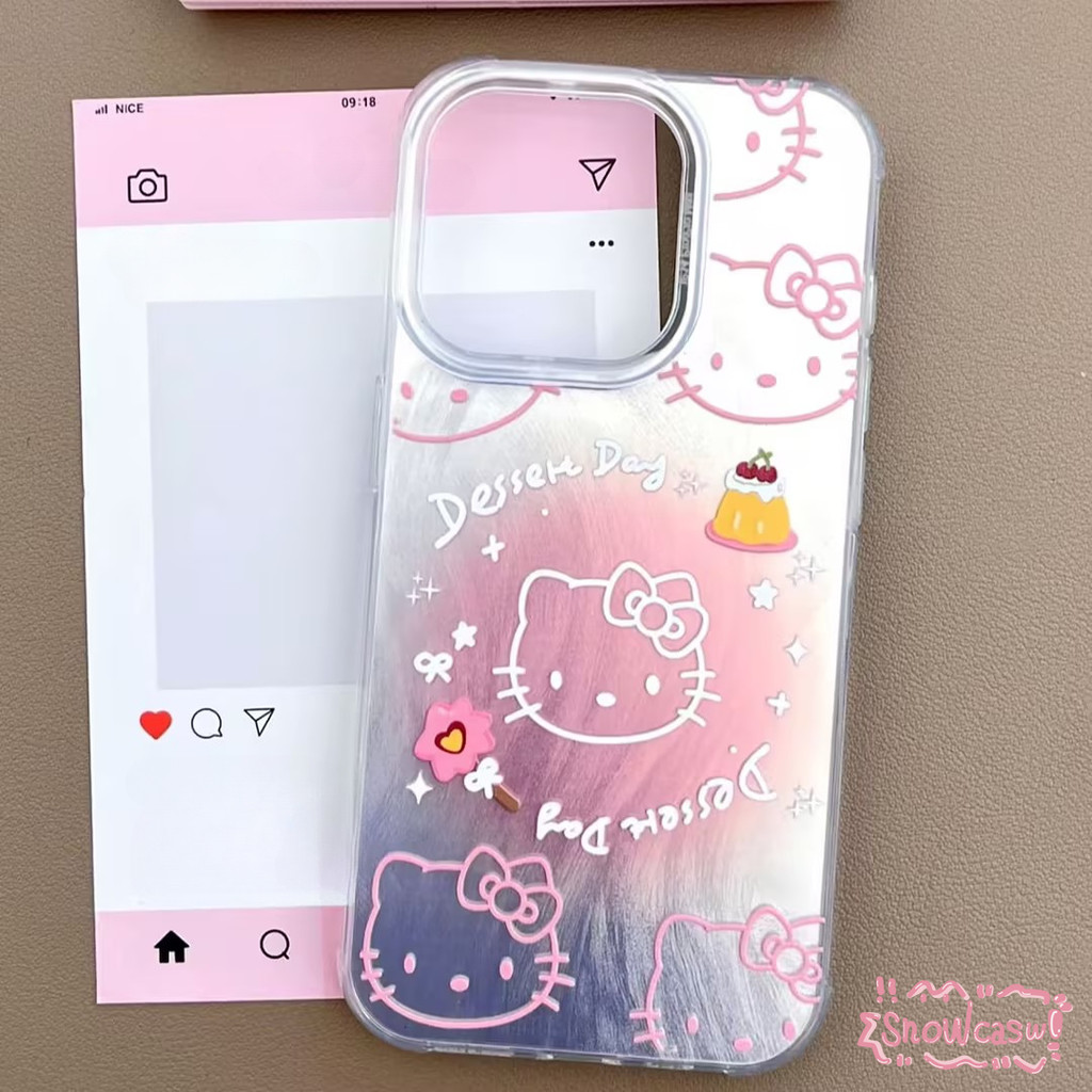 การ์ตูนกราฟฟิตี้น่ารักเฮลโลคิตตี้หัวใจร ขนเส้นด้ายหรูหรา เคสไอโฟน 15 11 13 12 14 Pro Max 7 8 15 Plus XS X XR Max SE 2022