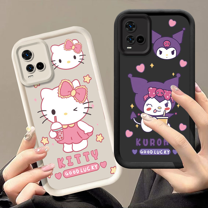 Hello kitty&Kuromi เคสโทรศัพท์สําหรับ vivo y21 กรณี vivo y21t y21s y33s y33t กรณี bts