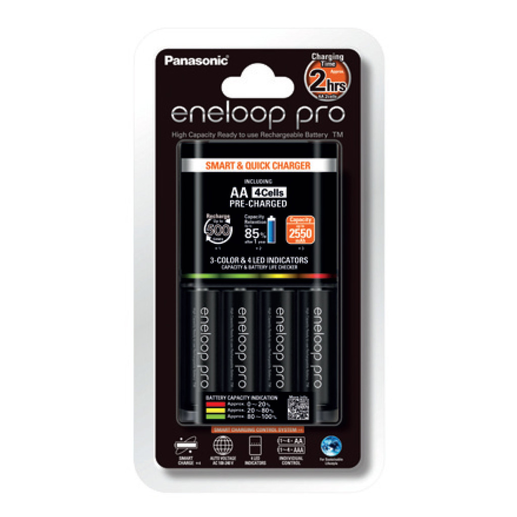 เครื่องชาร์จ+ถ่านAAx4 EneloopPro Panasonic K-KJ55HCC40T