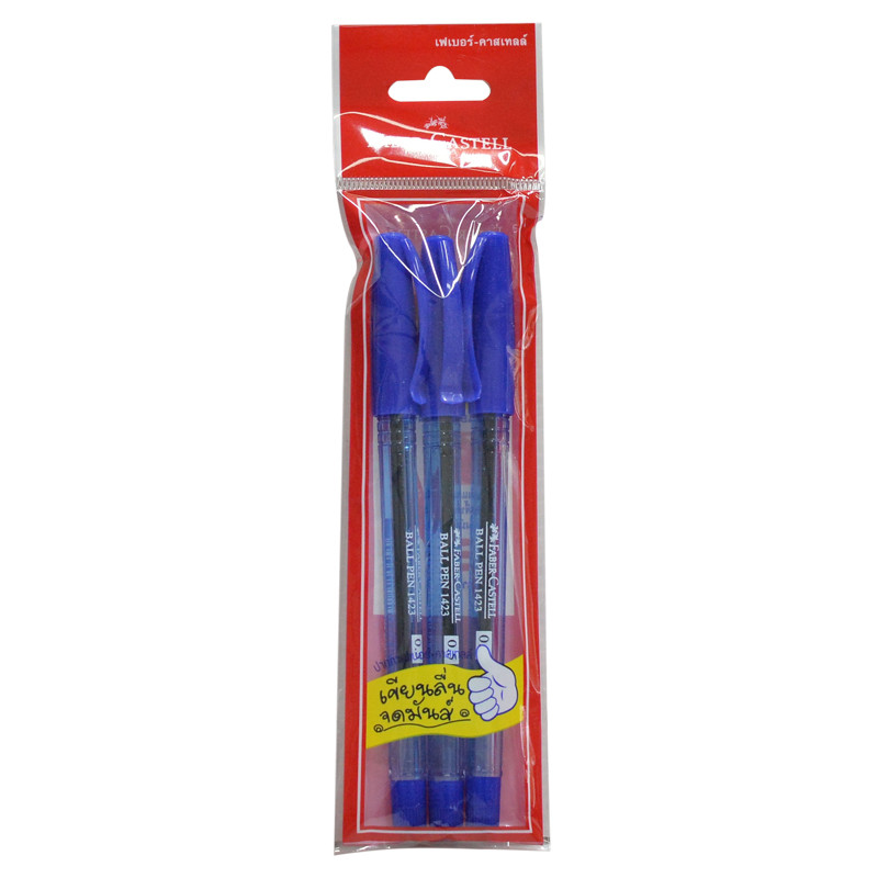 ปากกาลูกลื่น 0.5 มม. 4J8440 BU/P3 Faber-Castell 1423