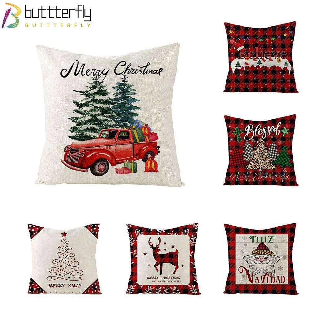Buttterfly ปลอกหมอนคริสต์มาส Santa Claus แฟชั่น Sense ปลอกหมอนห้องนอน
