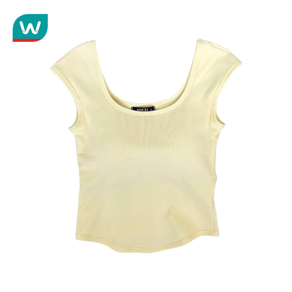 Angel Bra Bra แองเจิ้ลบราบรา เสื้อพร้อมบรา รุ่น โมโม่พี สีครีม