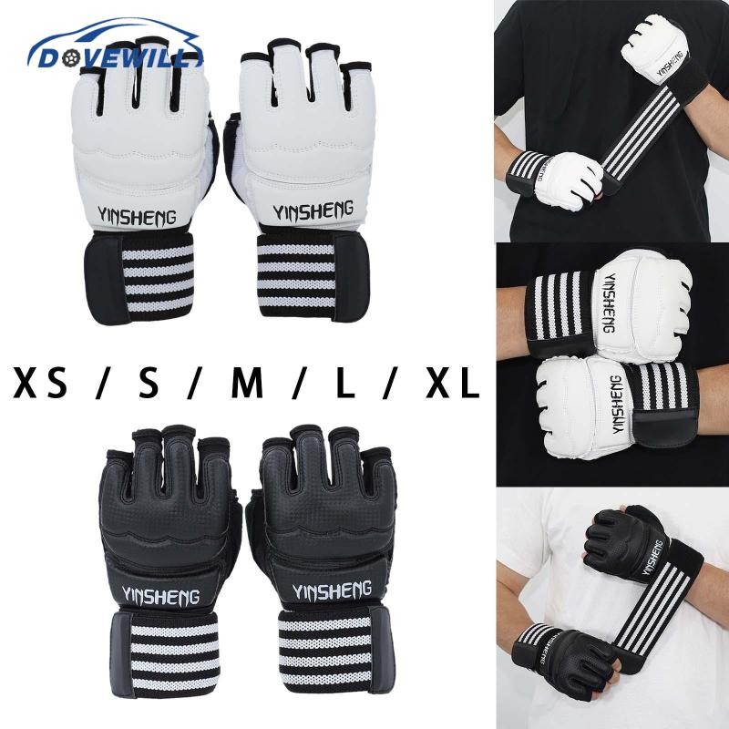 [Dovewill] Kickboxing Gloves Half Finger Mma Gloves for Workout Muay Thai Sparring
