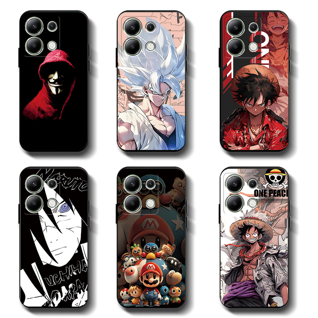 Softcase Xiaomi redmi note 13 4G/redmi note 13 5g Anticrack Casing คุณภาพสูง TPU cover Full Protection Silicon Black Rubber Case