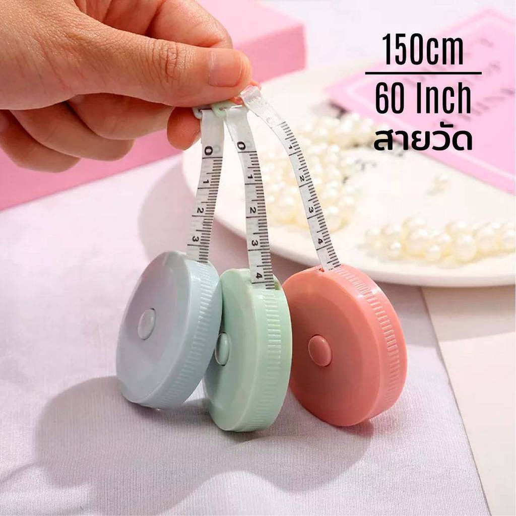 ORAMA สายวัดเอว  ตลับวัดเอวพกพา ตลับสายวัด ทรงวงกลม สายวัดเอว สายวัด วัดรอบเอว สายวัดตัว มินิมอล น่ารัก สีพาสเทล E1 - รูปที่ 4