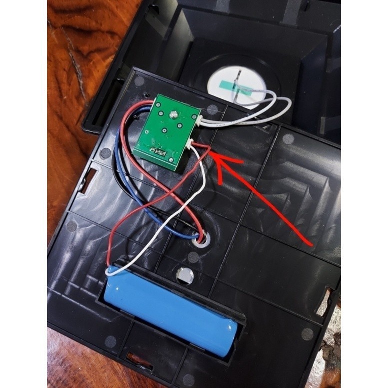 แบตเตอรี่ 18650 1ก้อน 3.7v 3600mah พร้อมแผ่นป้องกัน สายไฟหัวโมเลค2พิน