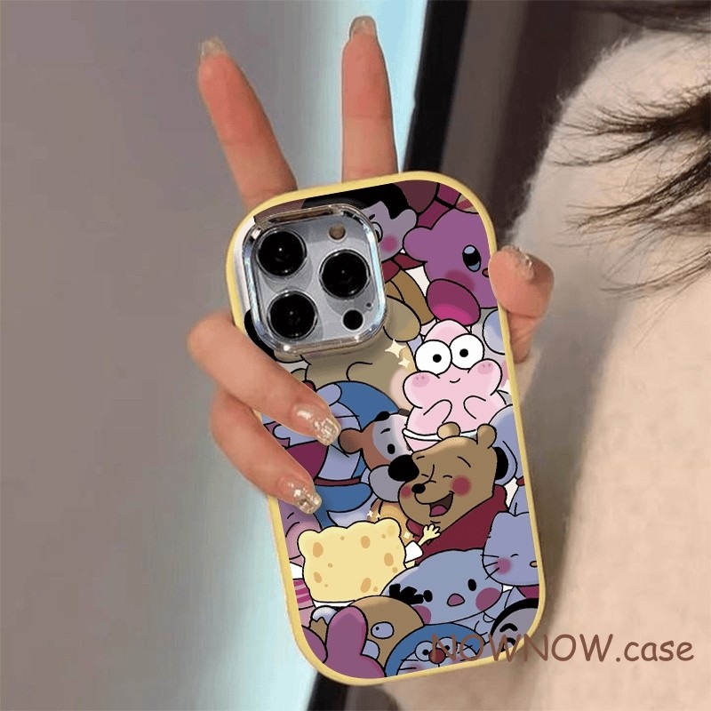 Iphone 16 15 14 13 12 11 Pro Max X XR Max 7 8 Plus INS น่ารักการ์ตูน SpongeBob SquarePants เคสโทรศัพท์กรณีนุ่ม