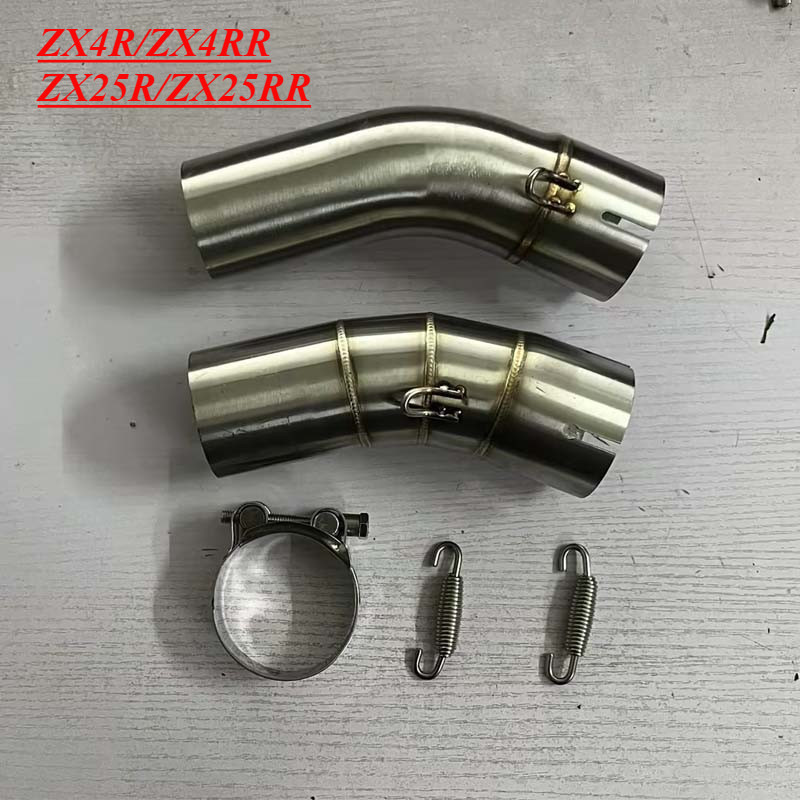 Zx4r/zx4rr ZX25R/ZX25RR 2023-2024 Slip-on Link Pipe Moto Exhaust System Modification เชื่อมต่อกับ 51