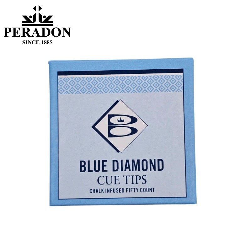Peradon หัวคิวสนุกเกอร์ บลูไดมอนด์ 10, 11 มม. กล่อง 50 หัว Blue Diamond Snooker Cue Tip Box 50 Pcs