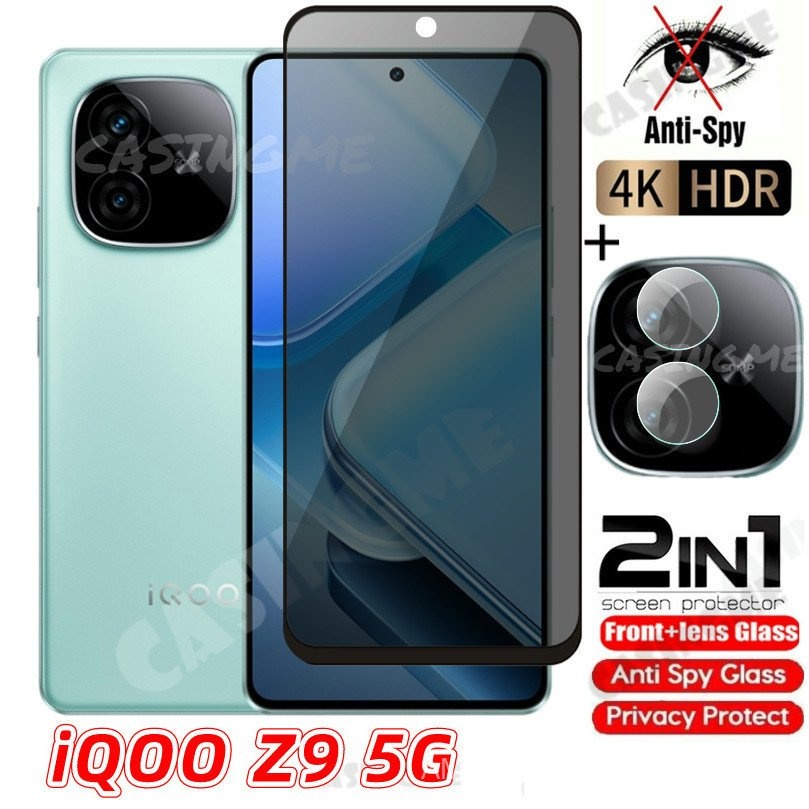 Iqoo Z9 5G 2024กระจกนิรภัยส่วนตัว Anti-Spy เต็มรูปแบบป้องกันหน้าจอ Anti Peek ความเป็นส่วนตัวฟิล์มสำห