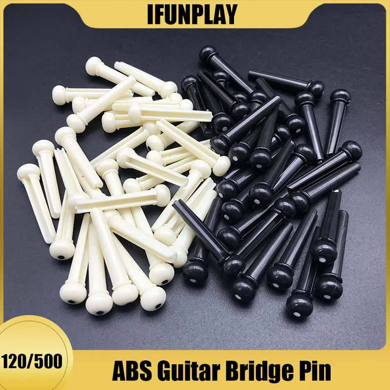 120/500pcs Acoustic Guitar Bridge Pin Plastic 6 String Guitar Bridge Pin with Dot Inlay for Folk  Gu
