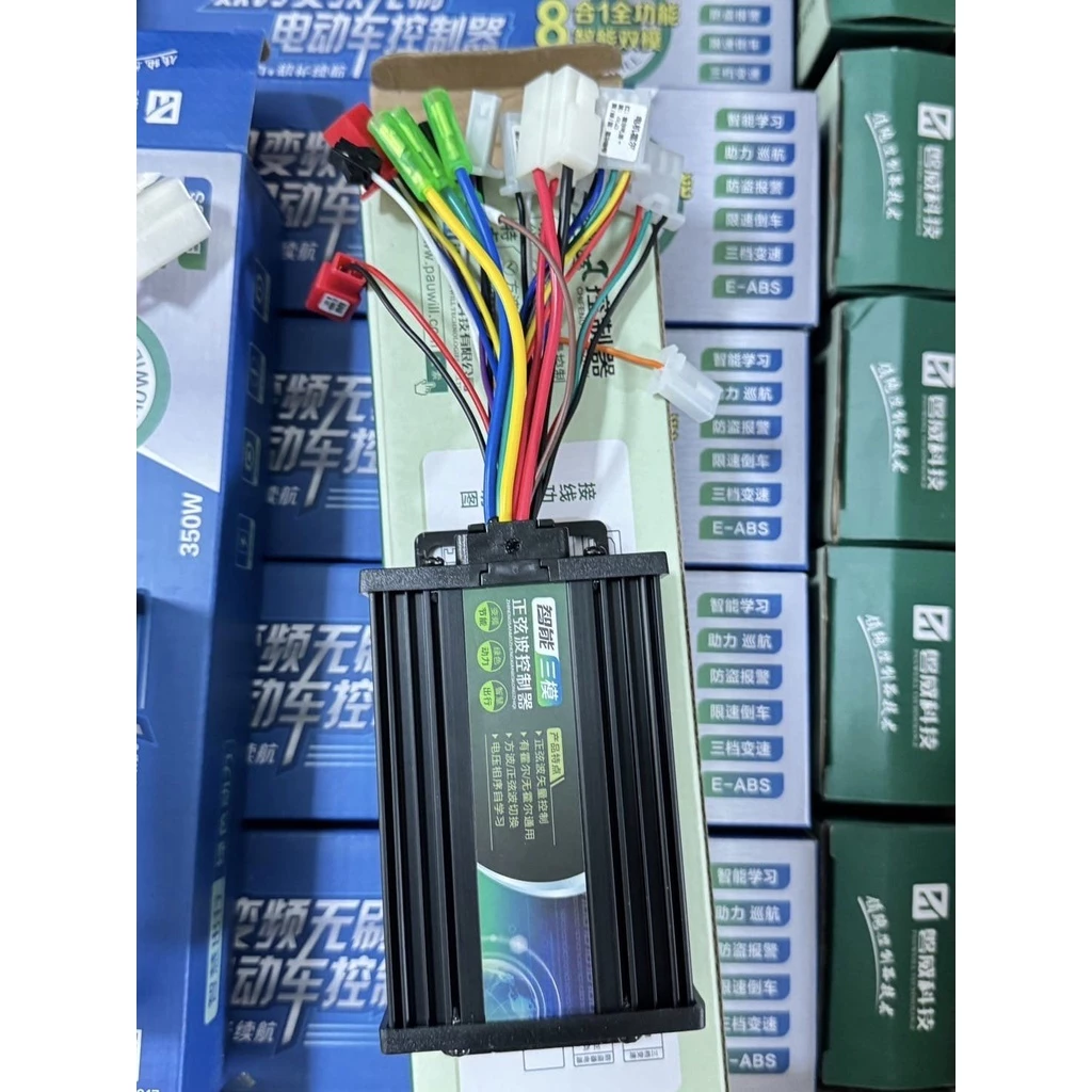 กล่องควบคุมจักรยานไฟฟ้า 36/48V 350-400W คลื่นไซน์เวฟ ใช้กับมเตอร์ 350W ได้