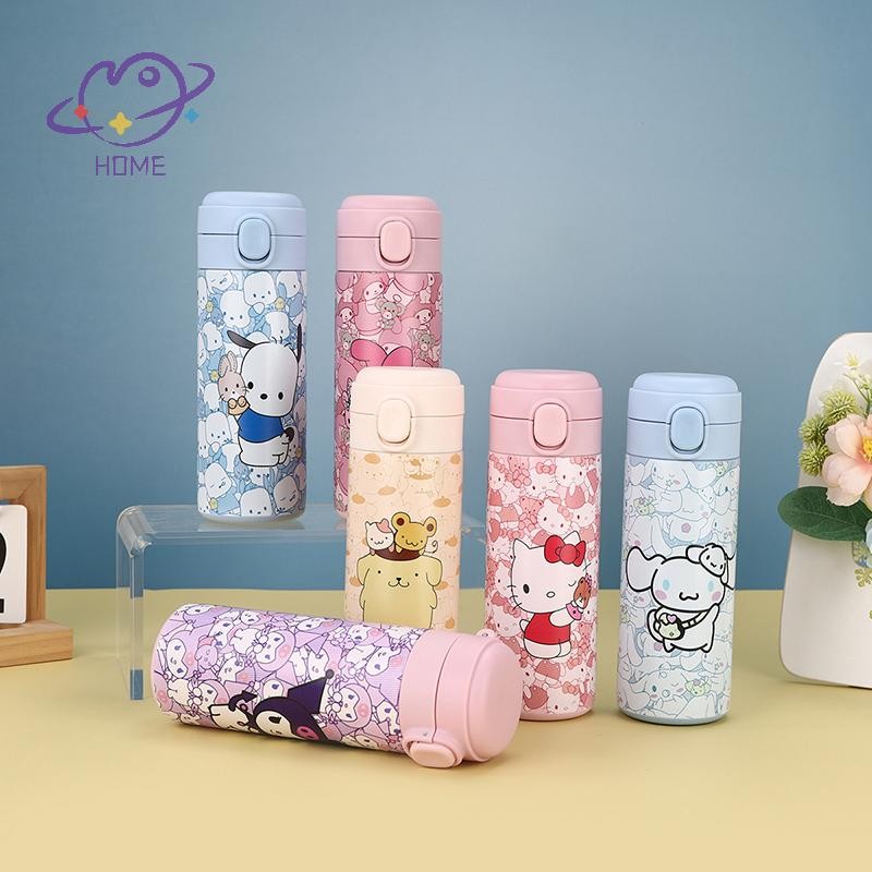 [mayhome] Miniso 420ml Kawaii Sanrio Hello Kitty Cup Kuromi Cinnamoroll Thermos Anime Cute Student Drink Water Outdoors Insulation Girls {TH}
