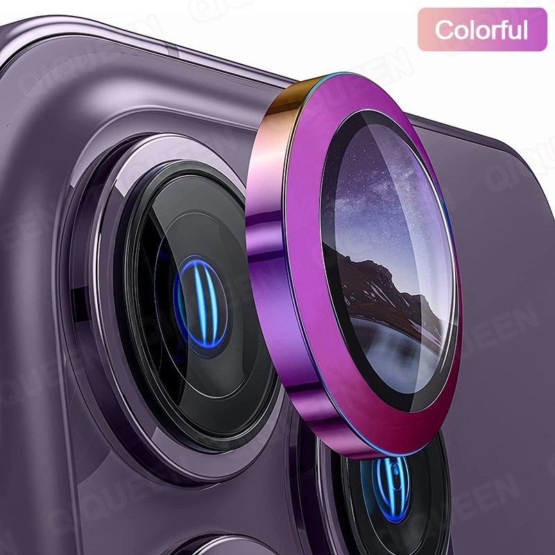 (1ชุด)ฟิล์มเลนส์กล้อง for ipฟิล์มกระจกสีรุ่งกล้องหลัง ฟิล์ม เลนส์กล้องสำหรับiphone11- 15 14PRO15pro 