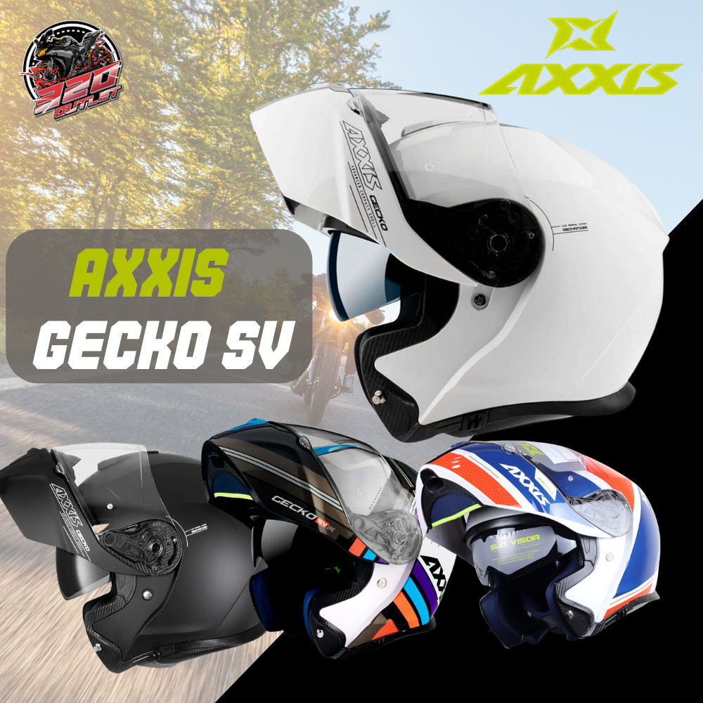 หมวกกันน็อคยกคาง AXXIS  รุ่น GECKO SV  | 4 ลายใหม่ล่าสุด ส่งไว !! 320SP OUTLE