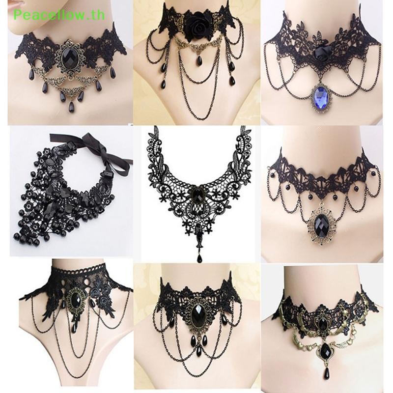 Peacellow 1 ชิ้น Vintage Choker สร้อยคอเครื่องประดับโกธิคสร้อยคอและจี้สร้อยคอปลอม TH