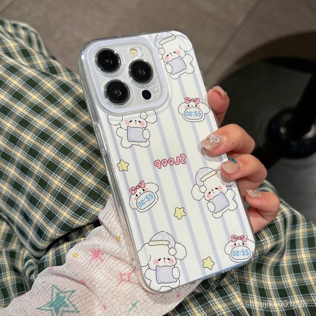 Sleeping Puppy perfectphoneback COVER-adaptioniphone 15 Pro max/ 16/14/12 /xr/ 11 Pro max/ 13 /x/xs max/ 7 8 PLUS, durtpuborder และการป้องกันที่ครอบคลุม UTB1